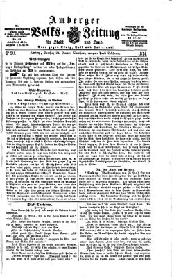 Amberger Volks-Zeitung für Stadt und Land Samstag 24. Januar 1874