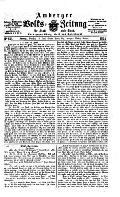 Amberger Volks-Zeitung für Stadt und Land Dienstag 16. Juni 1874