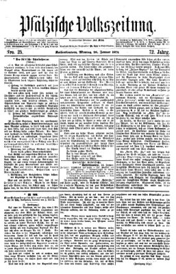 Pfälzische Volkszeitung Montag 26. Januar 1874