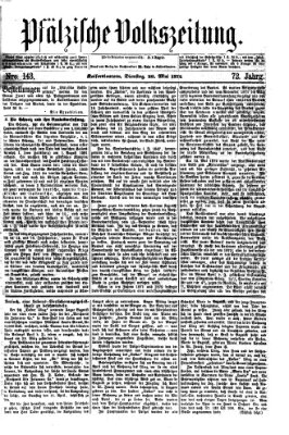 Pfälzische Volkszeitung Dienstag 26. Mai 1874