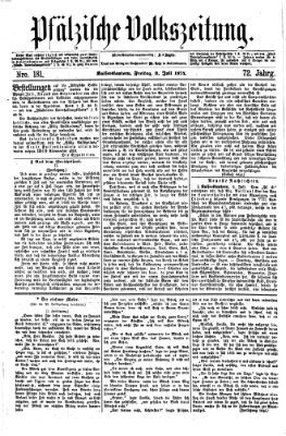 Pfälzische Volkszeitung Freitag 3. Juli 1874