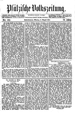 Pfälzische Volkszeitung Montag 3. August 1874