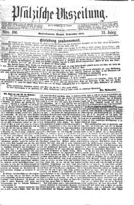 Pfälzische Volkszeitung Sonntag 20. September 1874