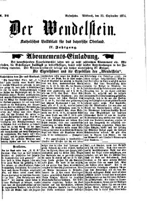 Wendelstein Mittwoch 23. September 1874