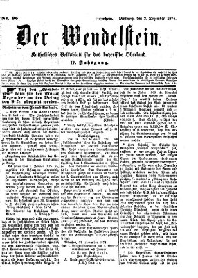Wendelstein Mittwoch 2. Dezember 1874