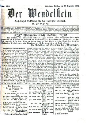 Wendelstein Freitag 25. Dezember 1874