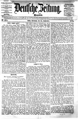 Deutsche Zeitung Mittwoch 23. September 1874