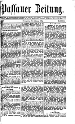 Passauer Zeitung Donnerstag 26. Februar 1874