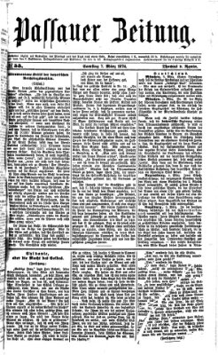 Passauer Zeitung Samstag 7. März 1874