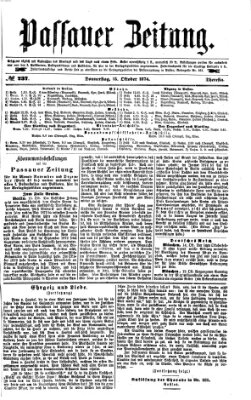 Passauer Zeitung Donnerstag 15. Oktober 1874