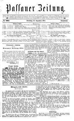 Passauer Zeitung Montag 21. Dezember 1874