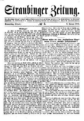 Straubinger Zeitung Donnerstag 8. Januar 1874
