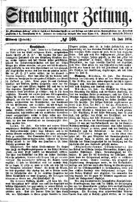 Straubinger Zeitung Mittwoch 15. Juli 1874