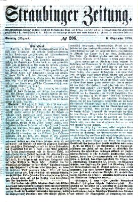 Straubinger Zeitung Sonntag 6. September 1874