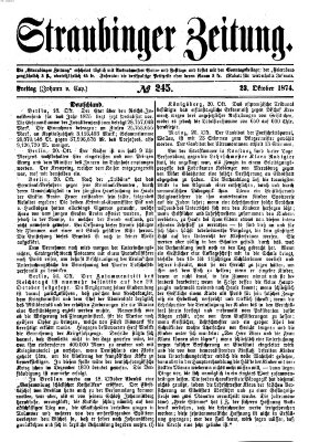 Straubinger Zeitung Freitag 23. Oktober 1874