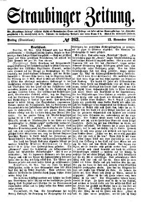 Straubinger Zeitung Freitag 13. November 1874