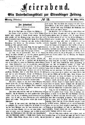 Feierabend (Straubinger Zeitung) Montag 23. März 1874