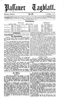 Passauer Tagblatt Dienstag 3. Februar 1874