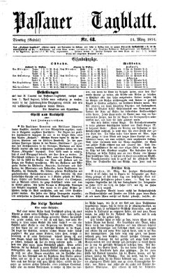 Passauer Tagblatt Dienstag 24. März 1874