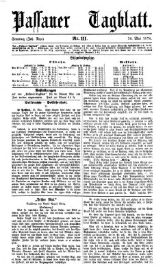 Passauer Tagblatt Samstag 16. Mai 1874