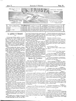 La frusta Sonntag 8. Februar 1874