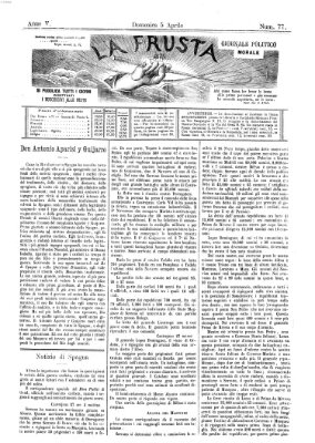 La frusta Sonntag 5. April 1874