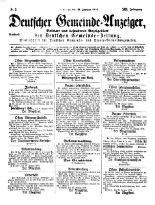 Deutsche Gemeinde-Zeitung Samstag 31. Januar 1874