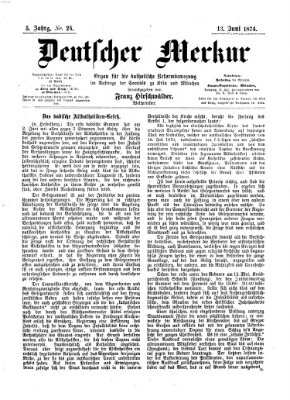 Deutscher Merkur Samstag 13. Juni 1874