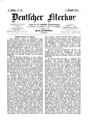 Deutscher Merkur Samstag 1. August 1874