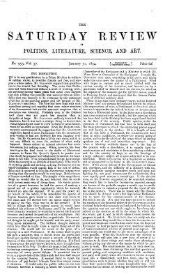 Saturday review Samstag 31. Januar 1874