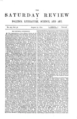 Saturday review Samstag 29. August 1874
