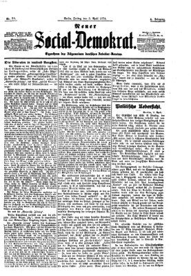 Neuer Social-Demokrat Freitag 3. April 1874