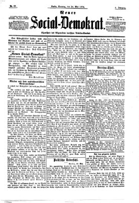Neuer Social-Demokrat Sonntag 24. Mai 1874