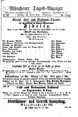 Münchener Tages-Anzeiger Freitag 10. April 1874