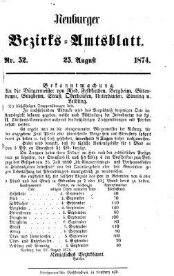 Neuburger Bezirks-Amtsblatt Dienstag 25. August 1874
