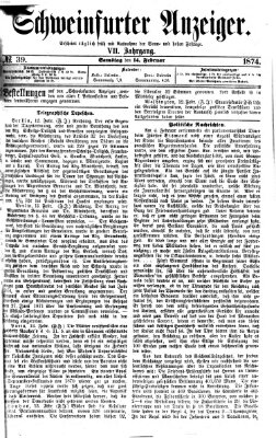 Schweinfurter Anzeiger Samstag 14. Februar 1874