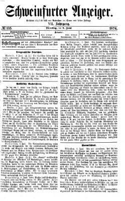 Schweinfurter Anzeiger Dienstag 9. Juni 1874