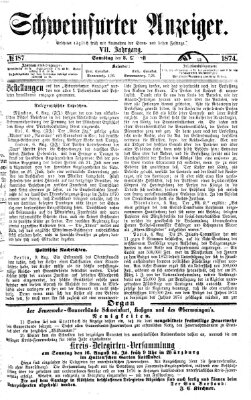 Schweinfurter Anzeiger Samstag 8. August 1874