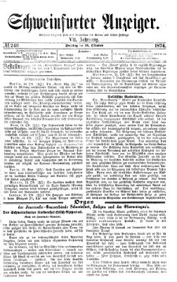 Schweinfurter Anzeiger Freitag 16. Oktober 1874