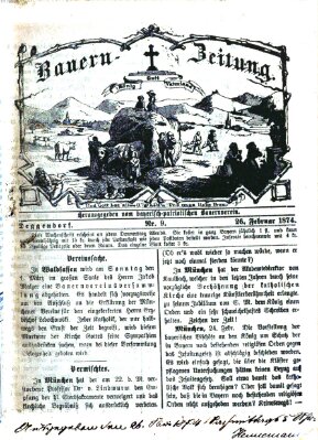 Bauern-Zeitung Donnerstag 26. Februar 1874