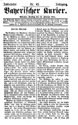 Bayerischer Kurier Samstag 14. Februar 1874