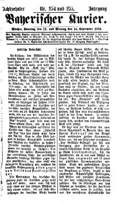 Bayerischer Kurier Montag 14. September 1874