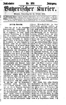 Bayerischer Kurier Donnerstag 15. Oktober 1874