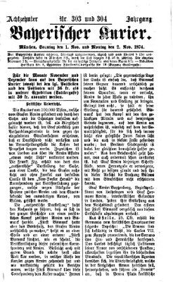 Bayerischer Kurier Sonntag 1. November 1874