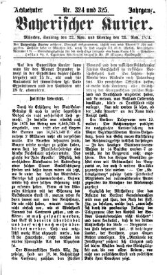 Bayerischer Kurier Sonntag 22. November 1874