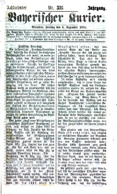Bayerischer Kurier Freitag 4. Dezember 1874