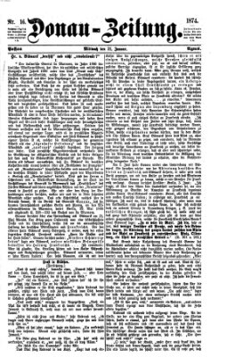 Donau-Zeitung Mittwoch 21. Januar 1874