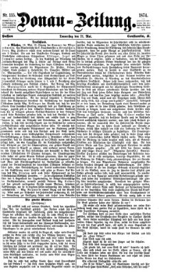 Donau-Zeitung Donnerstag 21. Mai 1874