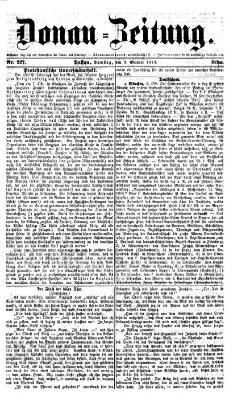 Donau-Zeitung Samstag 3. Oktober 1874