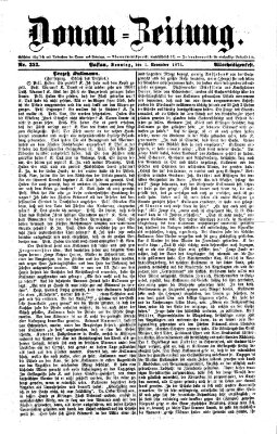 Donau-Zeitung Sonntag 1. November 1874